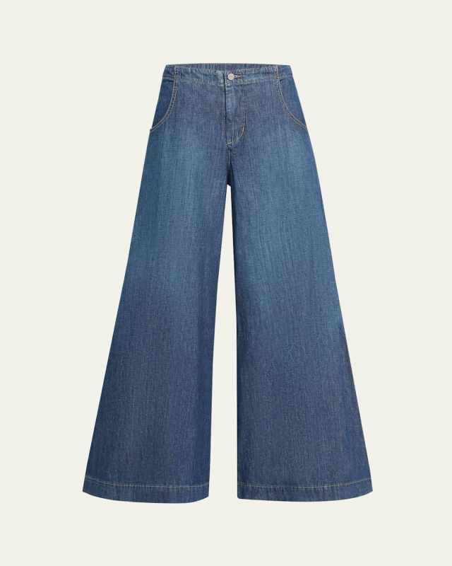 Lulu Wide-Leg Denim Trousers